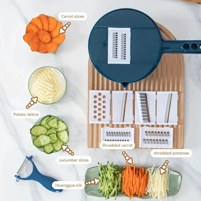 FORGED™ 7-in-1 Multi-Function Vegetable Cutter — Chop • Slice • Grate in Seconds