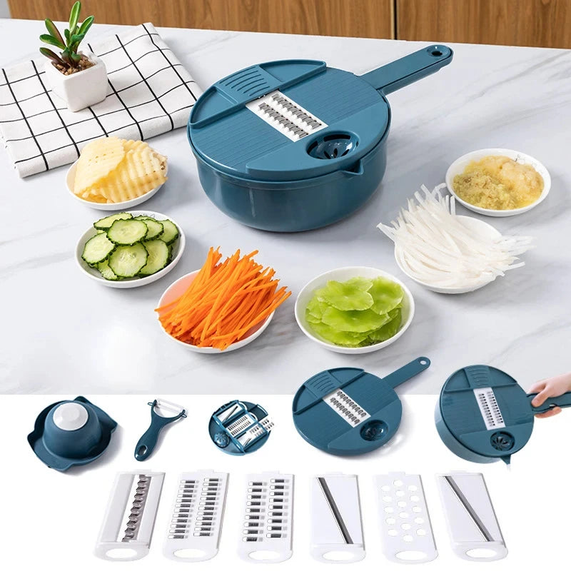 FORGED™ 7-in-1 Multi-Function Vegetable Cutter — Chop • Slice • Grate in Seconds
