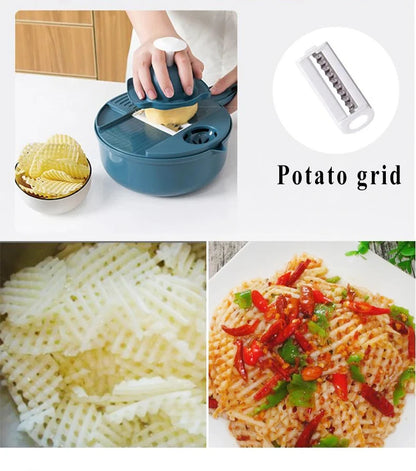 FORGED™ 7-in-1 Multi-Function Vegetable Cutter — Chop • Slice • Grate in Seconds